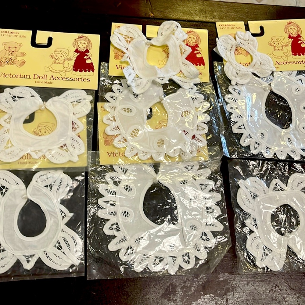 New Victorian Doll Collar Accessories Size 14”-16”-18” Lot of 8